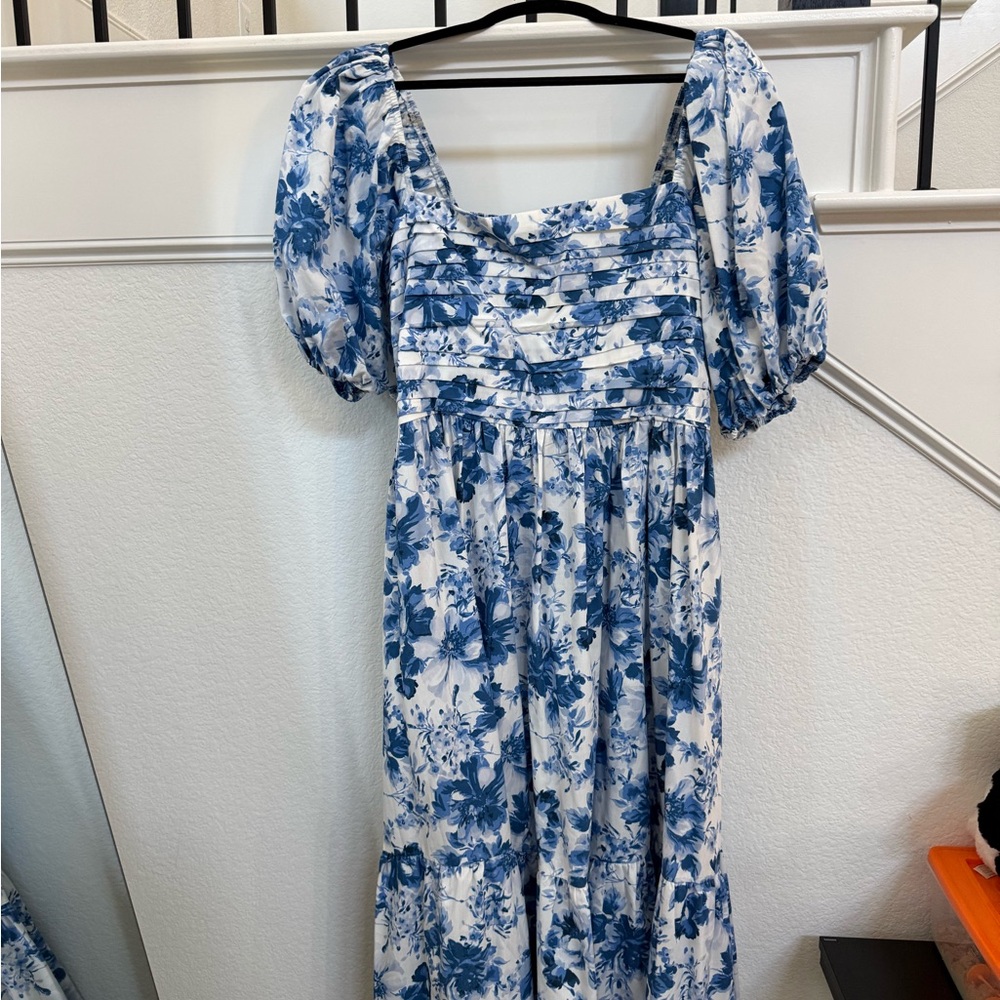 Abercrombie & Fitch Blue Floral Maxi Dress